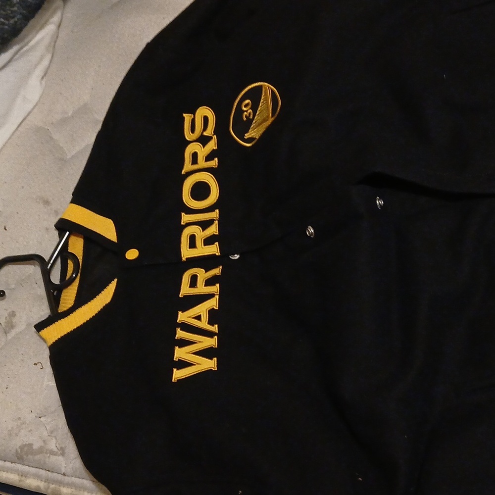 Jeff Hamilton golden state warriors reversible wool jacket used like new